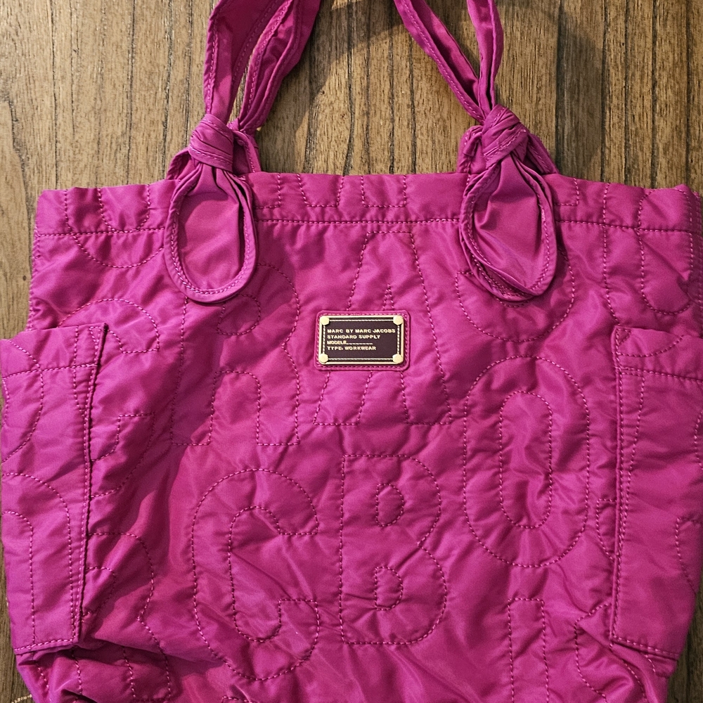 Pink Quilted Tote Bag